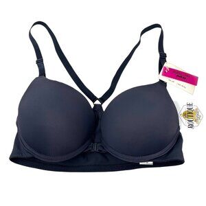 Push-Up Super 2 Size Bra 32B Leumie Boutique Navy Blue Adjustable Straps Front C